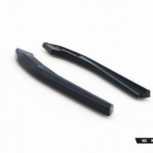 Two black windshield wiper blades on a white background, with Maxton Design logo in the bottom-right corner.