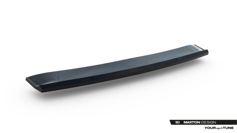 pol_po_Rear-Splitter-for-Volkswagen-Jetta-GLI-Mk7-Facelift-2-23931_1jpg - OPSHOLDERS Long dark metallic car aero lip piece shown at an angle on a white background, with Maxton Design branding in the corner.
