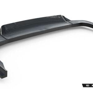 Black automotive body kit side skirt/air dam piece, shown isolated on a white background (Maxton Design branding in corner).