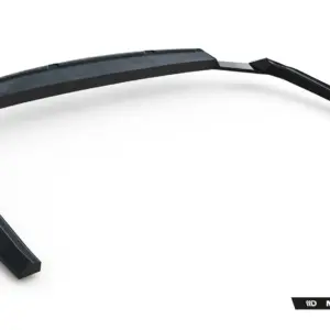 Black angular sunglasses frame on a white background, close-up view highlighting the jagged edges and glossy finish (Maxton Design branding visible).