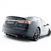 pol_po_Rear-Valance-Tesla-Model-S-Mk1-23943_5webp - OPSHOLDERS Rear three-quarter view of a dark gray Tesla Model S P85D, showing the taillights and the '#MAYTONIZED' plate on a white backdrop.