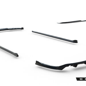 Several automotive wiper blades floating on a white background, with the Maxton Design logo visible in the bottom-right corner.
