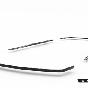 Disassembled car windshield wiper blades spread out on a white background, branded Maxton Design in the corner.