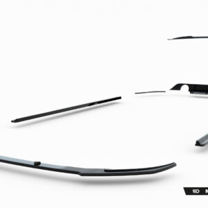 Exploded view of windshield wiper blades and aero parts on a white background; Maxton Design branding.