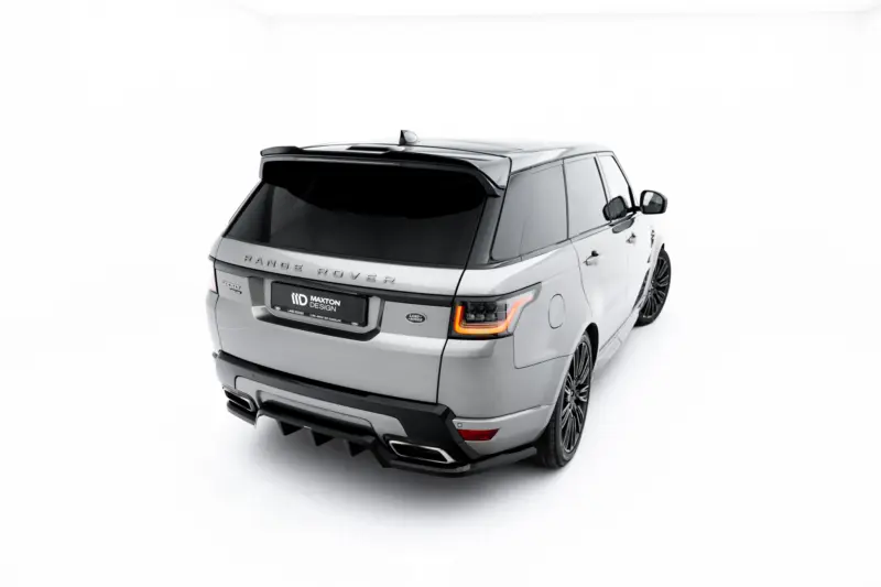 pol_po_Set-of-Splitters-Land-Rover-Range-Rover-Sport-Mk2-Facelift-23834_11webp - OPSHOLDERS Rear-right view of a silver Range Rover SUV in a bright white studio setting.