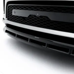 Close-up of a car front grille with honeycomb mesh and a Maxton Design badge.