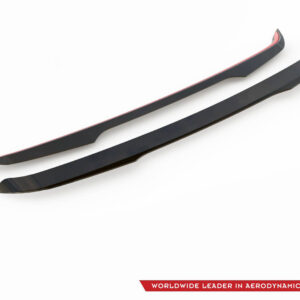 Two black aerodynamic side fins on a white background, with a VD logo in the bottom-right corner and a red banner reading 'Worldwide Leader in Aerodynamic Components'.