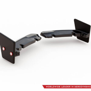 Modular black aerodynamic fairings connected end-to-end in a curved, segmented beam.