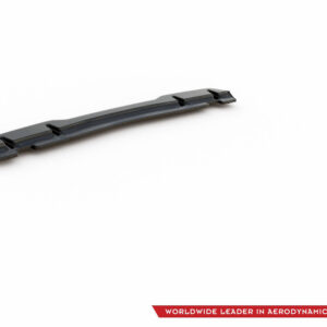 Long black windshield wiper blade with mounting clips, diagonally displayed on a white background.