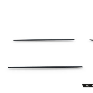 Set of black windshield wiper blades arranged in a circle on a white background with Maxton Design logo bottom right.