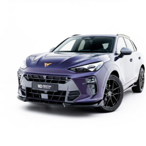 Front-left view of a purple SUV with a bold front grille and black alloy wheels on a white background, logo visible on hood badge.