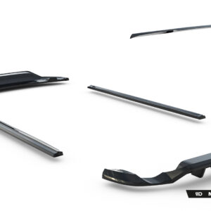 Assorted windshield wiper blades in different lengths spread across a white background with Maxton Design branding in the corner.
