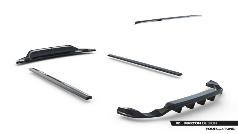 Assorted windshield wiper blades in different lengths spread across a white background with Maxton Design branding in the corner.