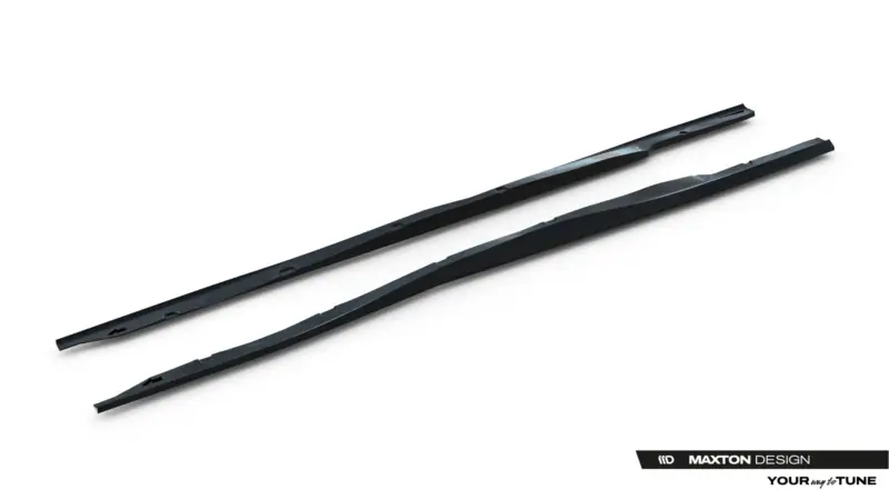 Two black windshield wiper blades laid diagonally across a white background. (Maxton Design watermark visible)