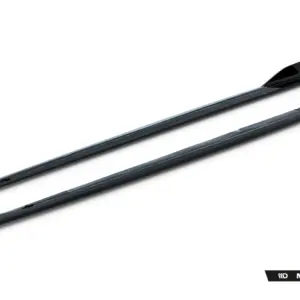 Two black windshield wiper blades diagonally arranged on white background, Maxton Design logo bottom right.
