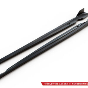 Pair of black windshield wiper blades on a white background, with the company logo in the bottom-right corner.