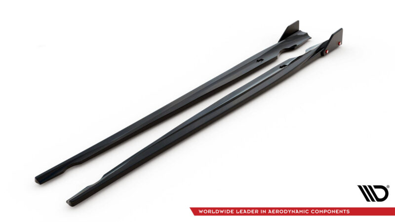 Pair of black windshield wiper blades on a white background, with the company logo in the bottom-right corner.