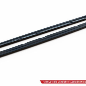 Two dark windshield wiper blades on a white background with a logo in the bottom-right corner and a red banner text.