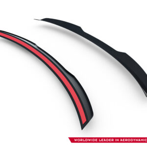 Two black, curved aerodynamic components with a red center stripe on a white background; branding is visible in the lower right corner.