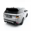 pol_po_Spoiler-Cap-Land-Rover-Range-Rover-Sport-Mk2-Facelift-23830_4webp - OPSHOLDERS Rear three-quarter view of a silver Range Rover SUV in a white studio backdrop, showing the rear and right side