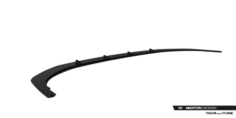 pol_po_Street-Pro-Front-Splitter-BMW-2-M-Pack-M235i-Gran-Coupe-F74-23836_3jpg - OPSHOLDERS Curved black automotive trim piece with several mounting clips along its length.