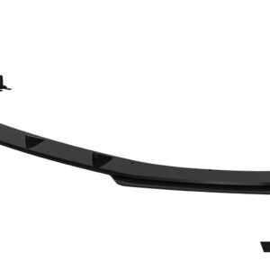 Black curved car spoiler with integrated fins, shown on a white background (Maxton Design product).