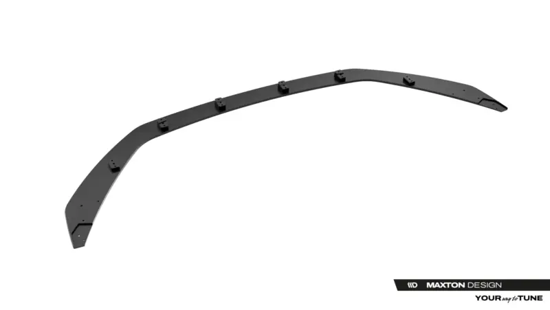 Curved dark gray automotive panel with evenly spaced mounting brackets, shown on a white background (Maxton Design watermark in bottom-right).