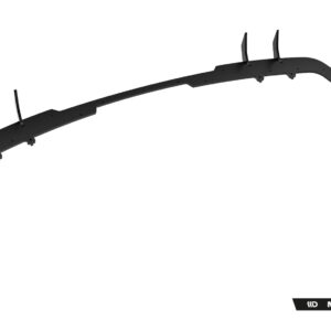 Curved automotive metal brace with mounting holes, likely a bumper reinforcement part from Maxton Design shown in perspective view.