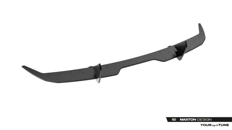 Aerodynamic car diffuser panel with mounting tabs, shown in dark gray, branded Maxton Design at the bottom corner.
