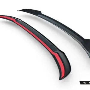 Promotional image showing a sleek black headset frame with a red stripe and the Maxton Design logo in the corner.