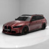 01_04adc925-64e6-45d1-8261-ad01d4f452d5jpg - OPSHOLDERS Red sports car with a wide body kit, black wheels, and a front splitter, parked in a white studio backdrop