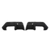 01_5f91881a-e423-4fa6-a7b4-e418dc1542bejpg - OPSHOLDERS Pair of black carbon-fiber car door sill protectors with mounting holes, shown side by side on a white background.