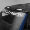 12_1ed614b5-1e55-405a-a717-c1c2f08c8166jpg - OPSHOLDERS Close-up of a sports car with a gray GT CARBON decal across the windshield lip and a blue side panel visible.