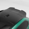 14_41c58700-68ed-4030-9724-0304d725f7fejpg - OPSHOLDERS Green sports car roof with a carbon fiber rear spoiler, viewed from above-right side.