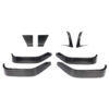 1_1ae91e52-0b61-4e64-8b4b-c31fca5835d4jpg - OPSHOLDERS Carbon fiber aero kit components for a car: front splitter pieces, side skirts, and rear diffusers laid out on a white background