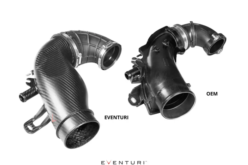 Eventuri Toyota GR Yaris/Corolla Carbon Turbo Inlet Tube - Gloss EVE-GR4-CF-CHG - OPSHOLDERS Eventuri Toyota GR Yaris/Corolla Carbon Turbo Inlet Tube - Gloss EVE-GR4-CF-CHG
