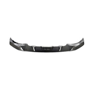 Carbon fiber front bumper lip/spoiler for a car, curved aerodynamic accessory