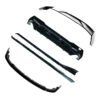 BMW-F40-1-SERIES-GLOSS-BLACK-SPOILER-MP-STYLE-7_85eb4df6-5708-4214-a1dd-2a4ea6177c99jpg - OPSHOLDERS Set of disassembled car bumper parts arranged on a white background.