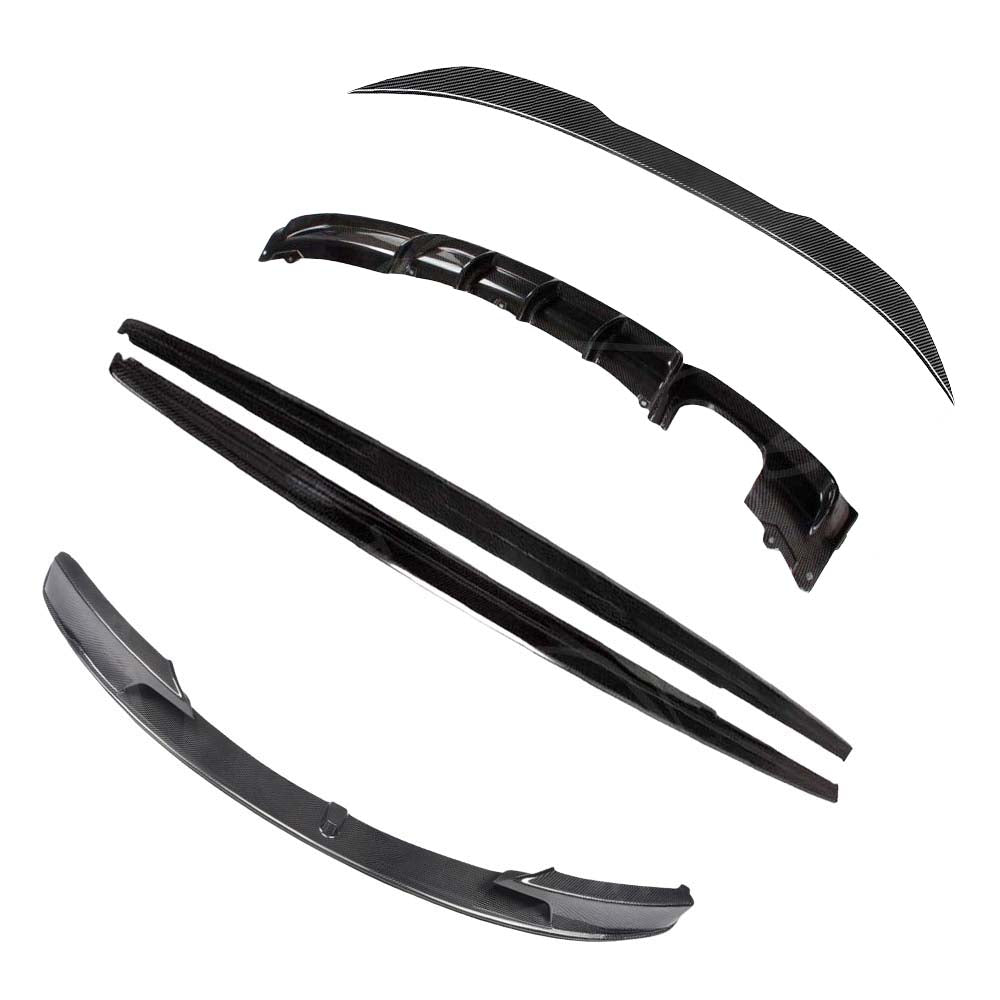 BMW-M3-F80-F30-3-SERIES-CARBON-FIBRE-SPOILER-V-STYLE_21367950-f2fb-40a9-ab54-c2b09b005643jpg - OPSHOLDERS Carbon fiber automotive aerodynamic parts kit, including front splitter, side skirts, canards, and rear diffuser