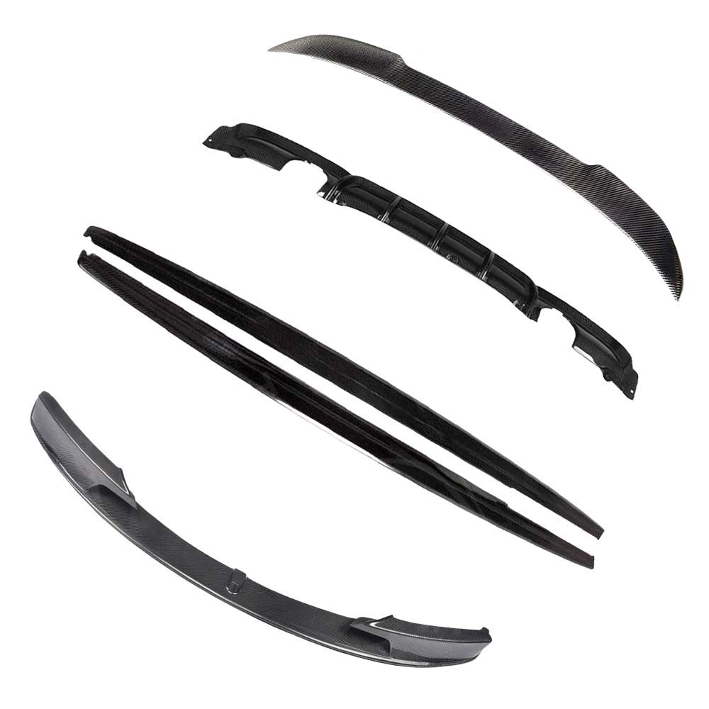 BMW-M3-F80-F30-3-SERIES-CARBON-FIBRE-SPOILER-V-STYLE_3e8cb25f-5f86-4a45-a2ca-e3ff808b6121jpg - OPSHOLDERS Set of assorted windshield wiper blades and arm assemblies laid out on a white background.