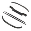 BMW-M44-SERIES-G82G22-PRE-PREG-CARBON-FIBRE-SPOILER-DA-STYLE_bccdb447-c061-4d29-a932-26b2de466419jpg - OPSHOLDERS Set of carbon-fiber auto body parts laid out, including curved spoiler pieces and trim/diffuser components for a car.