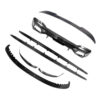 BMW-M5-F90-G30-5-SERIES-CARBON-FIBRE-SPOILER-DUCKTAIL-PS-STYLE_de9ca4e8-4b92-4bdc-b32f-89306a1a4e0djpg - OPSHOLDERS Assorted carbon fiber car body parts and trim pieces laid out on a white background.
