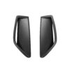 Bumperventsmattecarbonjpg - OPSHOLDERS Pair of black carbon-fiber fins with curved, wing-like shapes facing inward.