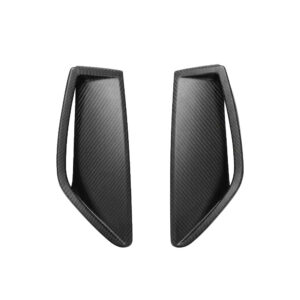 Pair of black carbon-fiber fins with curved, wing-like shapes facing inward.