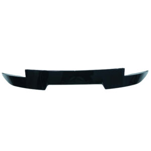 Glossy black car spoiler with a long curved central section and winged ends.