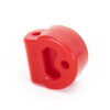EXH046jpg - OPSHOLDERS Red plastic two-hole pencil sharpener on a white background.