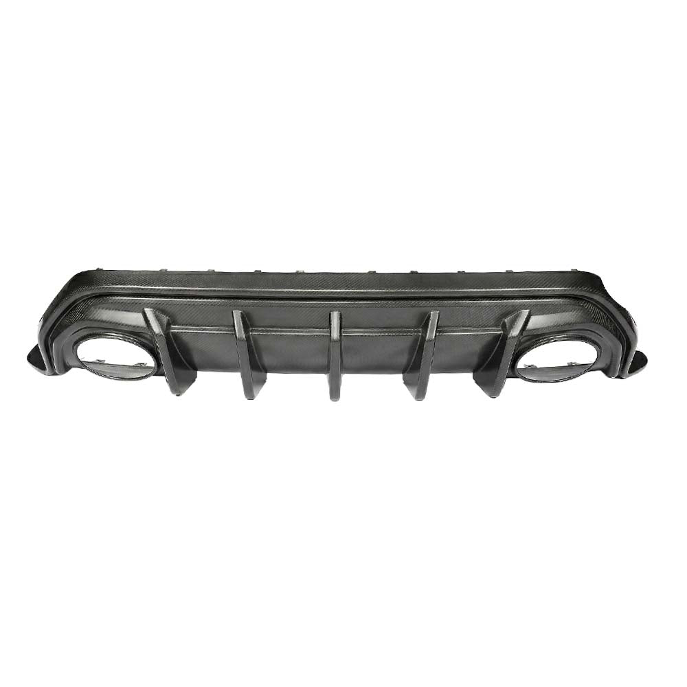Gemini_Generated_Image_slpbvkslpbvkslpb_1jpg - OPSHOLDERS Black automotive bumper diffuser with vertical fins and rounded end openings, a car part designed to improve aerodynamics and style.