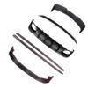 IMG_0467copyjpg - OPSHOLDERS Set of black carbon-fiber car exterior parts: front splitter, side skirts, rear diffuser, and trim pieces for a body kit