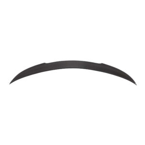Curved carbon-fiber strip on a white background, shaped like a sleek arc