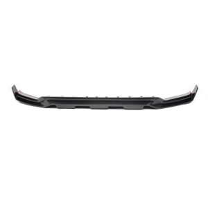 Carbon fiber front splitter diffuser for a car, low-profile aerodynamic body kit accessory.
